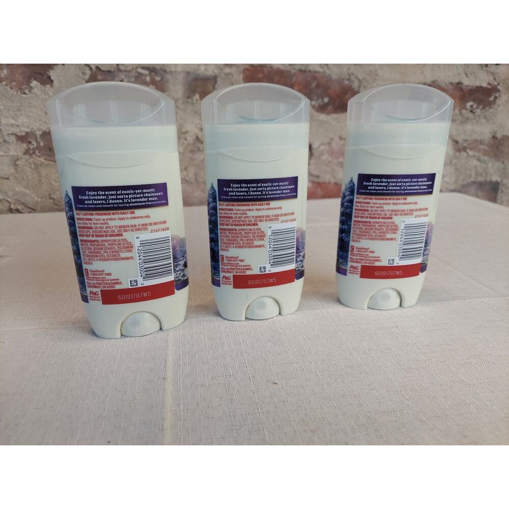 Old Spice Deodorant Wilderness no Aluminum Smooth Glide Lavender Spring Water 3 - Picture 3 of 3